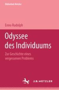 cover of the book Odyssee des Individuums: Zur Geschichte eines vergessenen Problems