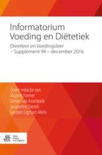 cover of the book Informatorium voor Voeding en Diëtetiek: Dieetleer en Voedingsleer - Supplement 94 - december 2016