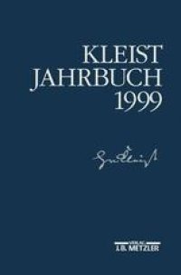 cover of the book Kleist-Jahrbuch 1999