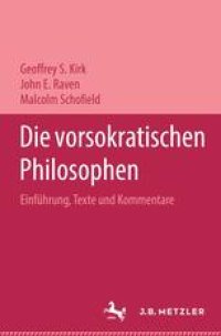 cover of the book Die Vorsokratischen Philosophen: Einführung, Texte und Kommentare