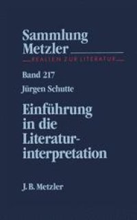 cover of the book Einführung in die Literaturinterpretation