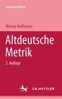 cover of the book Altdeutsche Metrik