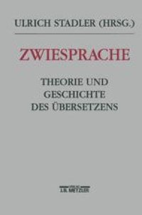 cover of the book Zwiesprache: Beiträge zur Theorie und Geschichte des Übersetzens