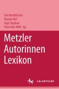 cover of the book Metzler Autorinnen Lexikon