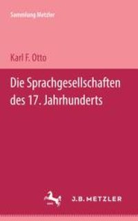 cover of the book Die Sprachgesellschaften des 17. Jahrhunderts