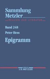 cover of the book Epigramm