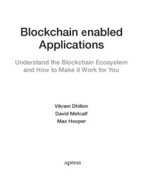 cover of the book Blockchain enabled Applications