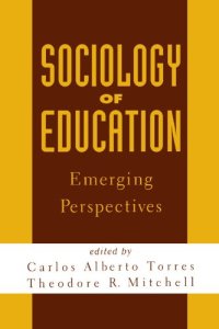 cover of the book Sociology of Education: Emerging Perspectives