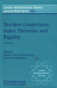 cover of the book Novikov Conjectures, Index Theorems, and Rigidity: Oberwolfach 1993 