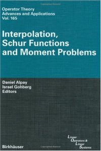 cover of the book Interpolation, Schur Functions and Moment Problems 