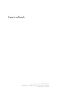 cover of the book Order from Transfer Comparative Constitutional Design and Legal Culture