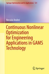 cover of the book Continuous Nonlinear Optimization for Engineering Applications in GAMS Technology