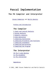 cover of the book Pascal Implementation. The P4 Compiler and Interpreter