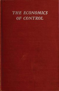 cover of the book Economics of Control: Principles of Welfare Economics