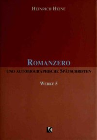 cover of the book Romanzero und autobiographische Spätschriften