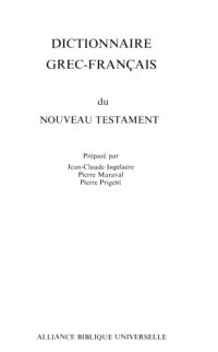 cover of the book Dictionnaire grec-français du Nouveau Testament