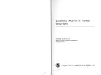 cover of the book Locational Analysis in Human Geography