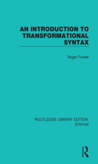 cover of the book An Introduction to Transformational Syntax