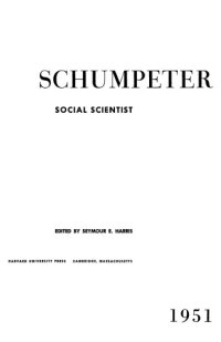 cover of the book Schumpeter: Social Scientist