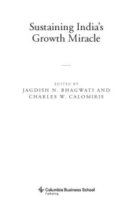 cover of the book Sustaining India’s Growth Miracle