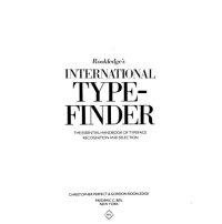 cover of the book Rookledge’s international typefinder: The essential handbook of typeface recognition and selection