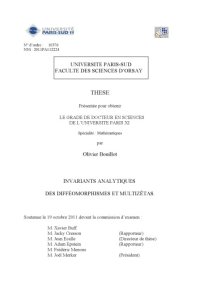 cover of the book Invariants analytiques des difféomorphismes et multizêtas [PhD thesis]