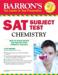 cover of the book Barron’s SAT Subject Test : Chemistry