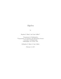 cover of the book Algebra [lecture notes]