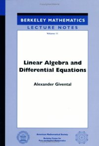 cover of the book Linear Algebra and Differential Equations