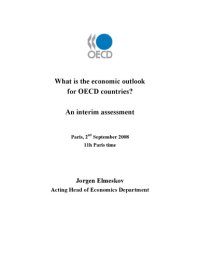 cover of the book What is the economic outlook for OECD countries? : an interim assessment, Paris, 2nd September 2008, 11th Paris time