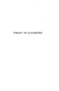 cover of the book Theory of Q-varieties