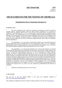 cover of the book Test No. 475: Mammalian Bone Marrow Chromosomal Aberration Test.