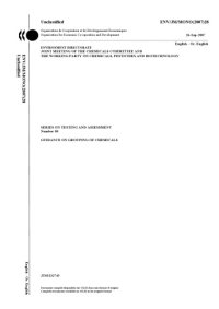 cover of the book Guidance on grouping of chemicals.