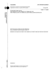 cover of the book Emission scenario document for chemicals used in the electronics industry.