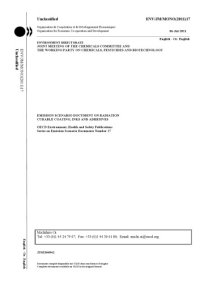 cover of the book Emission scenario document on radiation curable coatings, inks and adhesives.