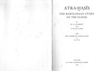 cover of the book Atra-Ḫasīs: The Babylonian Story of the Flood