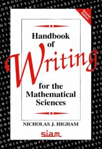 cover of the book Handbook of writing for the mathematical sciences