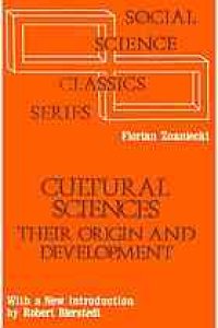 cover of the book Cultural sciences : their origin and development