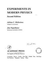 cover of the book Experiments in modern physics