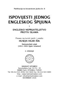 cover of the book Ispovijesti jednog engleskog špijuna i englesko neprijateljstvo protiv islama