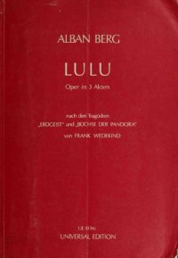 cover of the book Lulu. Oper in 3 Akten