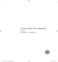 cover of the book TEORIJA ARHITEKTURE I URBANIZMA