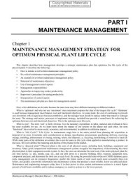 cover of the book Maintenance manager's standard manual