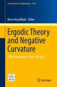 cover of the book  Ergodic Theory and Negative Curvature: CIRM Jean-Morlet Chair, Fall 2013