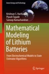 cover of the book  Mathematical Modeling of Lithium Batteries: From Electrochemical Models to State Estimator Algorithms