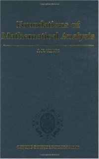 cover of the book Foundations of mathematical analysis MCet