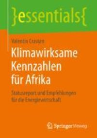 cover of the book  Klimawirksame Kennzahlen für Afrika: Statusreport und Empfehlungen für die Energiewirtschaft