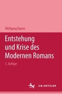 cover of the book  Entstehung und Krise des Modernen Romans