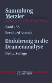 cover of the book  Einführung in die Dramenanalyse