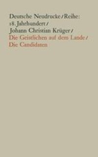 cover of the book  Die Geistlichen auf dem Lande und Die Candidaten